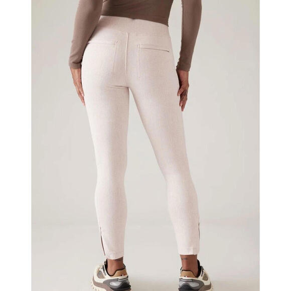 NWT Athleta Delancey Skyline Textured Pull On Tight Pant Large Beige print $119 - Picture 2 of 6